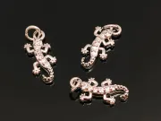 Charm soparla din cubic zirconia argintiu 14x6mm