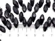 Cristal briolete 12x6mm negru (sirag)