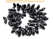 Cristal briolete 12x6mm negru (sirag)