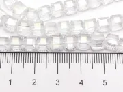 Margele cristal cub fatetat 6mm transparent AB (sirag)