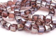 Margele cristal cub fatetat 6mm ametist AB (sirag)