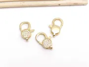 Inchizatoare cubic zirconia 19x12.5x4.5mm placata cu aur 18K (1buc)