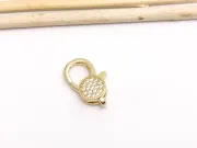 Inchizatoare cubic zirconia 19x12.5x4.5mm placata cu aur 18K (1buc)