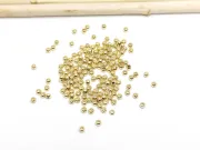Margele otel inoxidabil 304 - 2x1.2mm placat cu aur 24K (1buc)