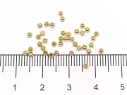 Margele otel inoxidabil 304 - 2x1.2mm placat cu aur 24K (1buc)