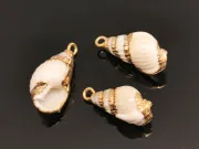 Pandantiv scoica electroplacata 25~18x11~8x10~7mm