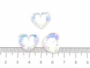 Pandantiv sticla inima 18x15x5mm transparent AB