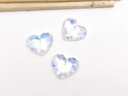 Pandantiv sticla inima 18x15x5mm transparent AB