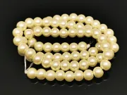 Perle de sticla calitate a 6mm galben pal (sirag)