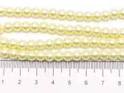 Perle de sticla calitate a 6mm galben pal (sirag)