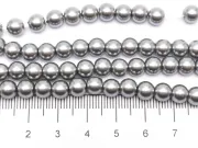 Perle de sticla calitate a 6mm gri (sirag)
