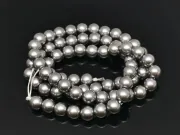 Perle de sticla calitate a 6mm gri (sirag)
