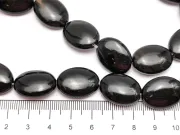 Agate negru oval plat 20x15mm (sirag)
