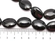 Agate negru oval plat 20x15mm (sirag)