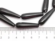 Agate negru lacrima 30x8mm (sirag)