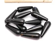 Agate negru picatura 30x10mm (sirag)