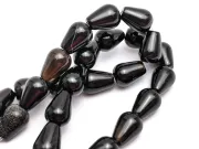 Agate negru picatura 13x10mm (sirag)