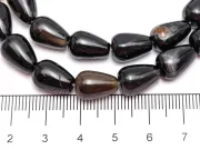 Agate negru picatura 11x8mm (sirag)