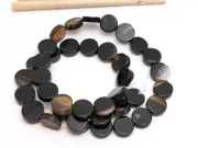 Agate negru rotund plat 10mm (sirag)