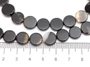 Agate negru rotund plat 10mm (sirag)