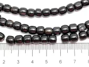 Agate negru tub 6x5mm (sirag)