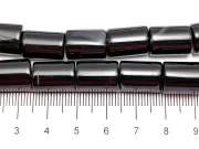 Agate negru tub 14x9mm (sirag)