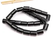 Agate negru tub 14x9mm (sirag)
