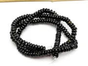 Agate negru rondele 4x1.5mm (sirag)