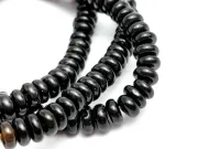 Agate negru rondele 4x1.5mm (sirag)