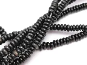 Agate negru rondele 4x1.5mm (sirag)