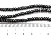 Agate negru rondele 4x1.5mm (sirag)