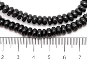 Agate negru rondele 6x3mm (sirag)
