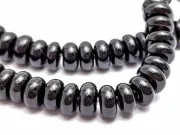 Agate negru rondele 6x3mm (sirag)