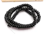 Agate negru rondele 6x3mm (sirag)