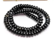 Agate negru rondele 8x4mm (sirag)