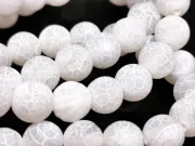 Sirag agate crackle frosted 8mm alb