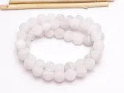 Sirag agate crackle frosted 8mm alb