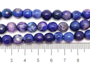Sirag agate fatetat 8mm albastru mov