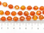 Sirag agate fatetat 8x7mm portocaliu