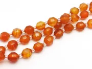 Sirag agate fatetat 8x7mm portocaliu