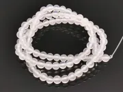 Sirag agate 4mm alb translucid