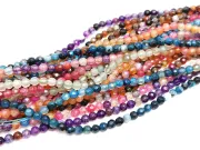 Set 10 siraguri Agate fatetat 4mm multicolor