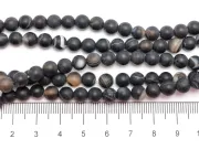 Sirag agate negru frosted sfere 6mm