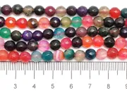Sirag agate crackle fatetat 6mm mix