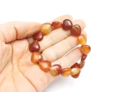 Sirag scurt agate inima 12mm