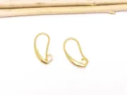 Tortite cercei din alama 19x11mm auriu