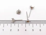 Tortite cercei otel inoxidabil 316 pentru rhinestone de 6mm cu cleme (2buc)