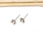 Tortite cercei otel inoxidabil 316 pentru rhinestone de 6mm cu cleme (2buc)