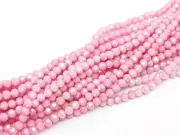 Margele cristal rotund fatetat 4mm roz opac lustered (sirag)