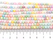 Margele cristal rotund fatetat 4mm mix opac lustered (sirag)